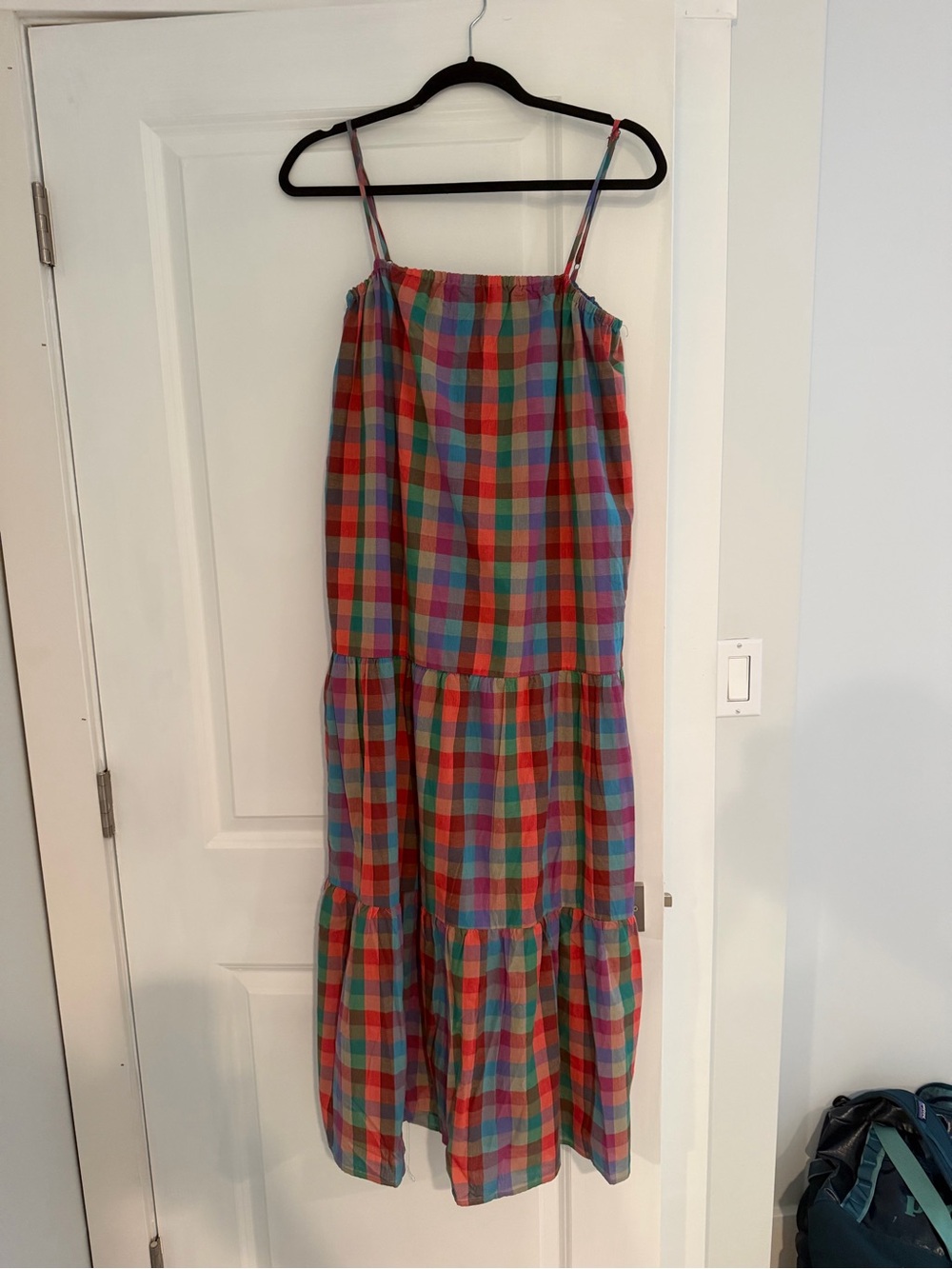 Plaid multicolor maxi dress